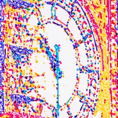 Nghệ thuật vẽ plotter Elizabeth Tower (Big Ben) ấn tượng