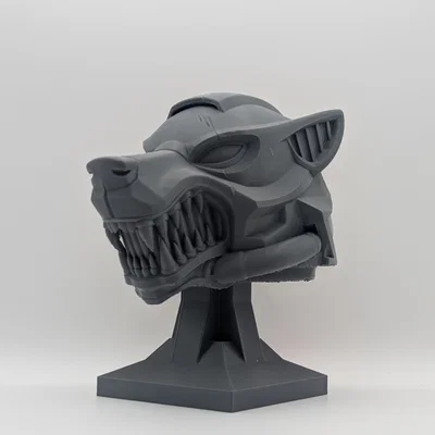 Mô hình trưng bày mũ chiến binh Space Wolves Warhammer 40K (In 3D)