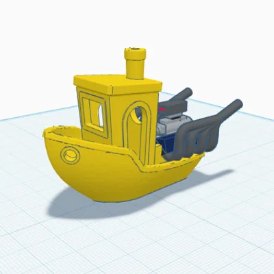 Mô hình động cơ trang trí độc đáo cho thuyền 3D Benchy