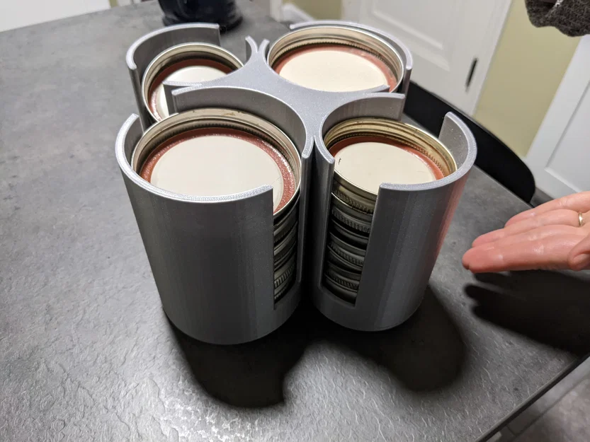 Khay 3D tiện lợi sắp xếp nắp hũ Mason (Mason jar lid organizer) - Image 1