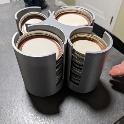 Khay 3D tiện lợi sắp xếp nắp hũ Mason (Mason jar lid organizer)