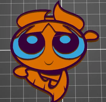 Mô hình 3D nhân vật Burbuja (Bubbles) từ The Powerpuff Girls - Image 1