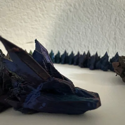 Mô hình Rồng Pha lê (Crystal Dragon) khớp nối 3D độc đáo