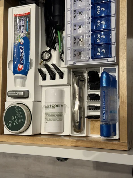 Khay Gridfinity 1x2 Đựng Bấm Móng Tay và Nhíp Tweezerman - Image 2