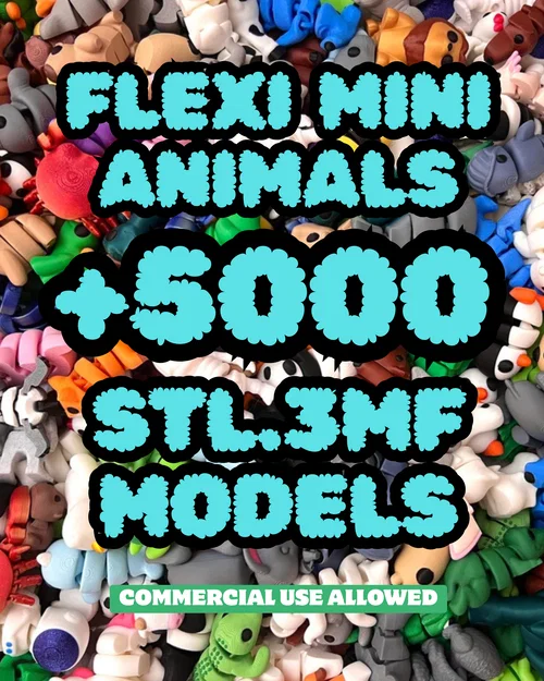 Bộ sưu tập 5000+ mô hình thú cưng Flexi Mini Animals in 3D cực hot - Image 1