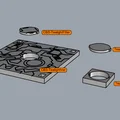 Hệ thống CyberBase - Đế gắn nến điện tử (TeaLight Base Plate) - Thumbnail 14