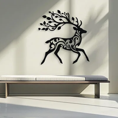 Tranh Treo Tường Hình Chú Nai - Sẵn Sàng Cho In 3D & Cắt Laser