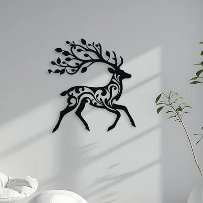 Tranh Treo Tường Hình Chú Nai - Sẵn Sàng Cho In 3D & Cắt Laser