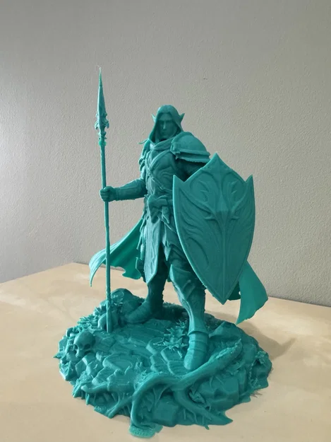 Bloodbound Realms – Elf – Spear Warden Sentinel (Mô hình 3D STL Dark Fantasy) - Image 6