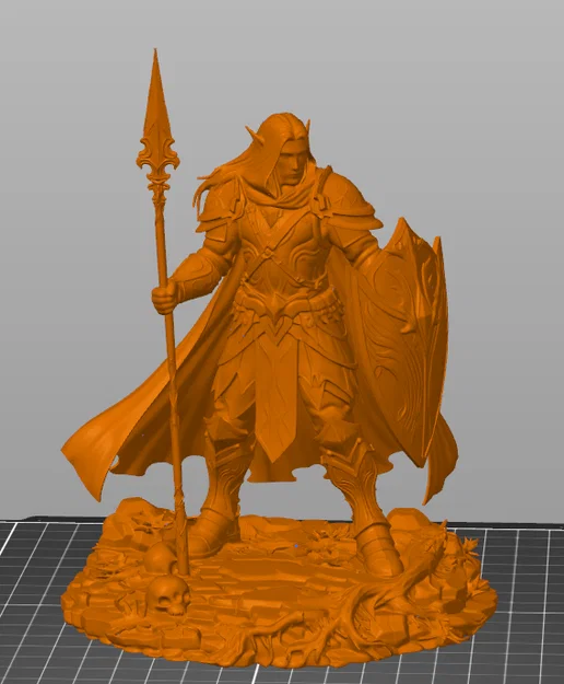 Bloodbound Realms – Elf – Spear Warden Sentinel (Mô hình 3D STL Dark Fantasy) - Image 7