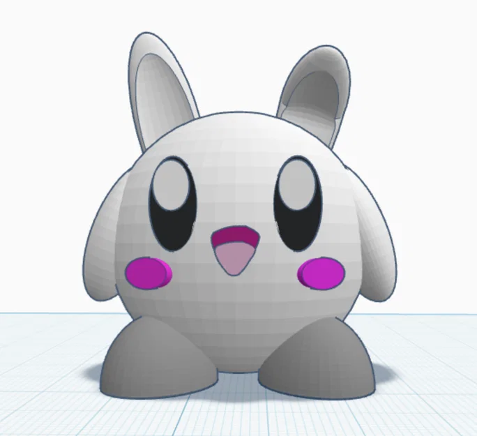 Mô hình 3D Kirby hóa thân thành thỏ đáng yêu - Kirby as a bunny - Image 1