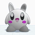 Mô hình 3D Kirby hóa thân thành thỏ đáng yêu - Kirby as a bunny - Thumbnail 1