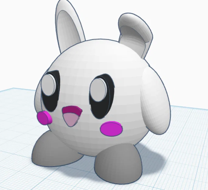 Mô hình 3D Kirby hóa thân thành thỏ đáng yêu - Kirby as a bunny - Image 2