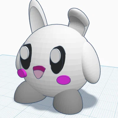 Mô hình 3D Kirby hóa thân thành thỏ đáng yêu - Kirby as a bunny