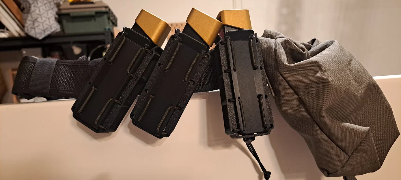 Túi Đựng Hộp Tiếp Đạn 9mm Gắn Thắt Lưng Cho Airsoft (In 3D) - Image 1