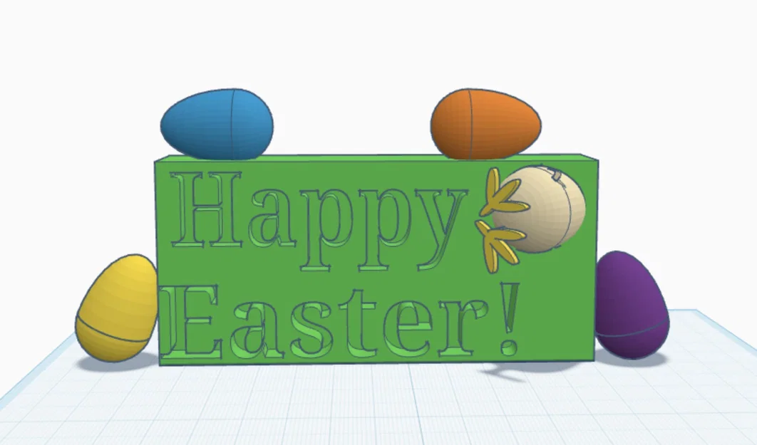 Mô hình trang trí Happy Easter để bàn cực xinh xắn - Image 1