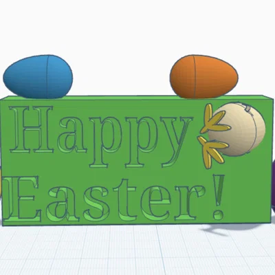 Mô hình trang trí Happy Easter để bàn cực xinh xắn