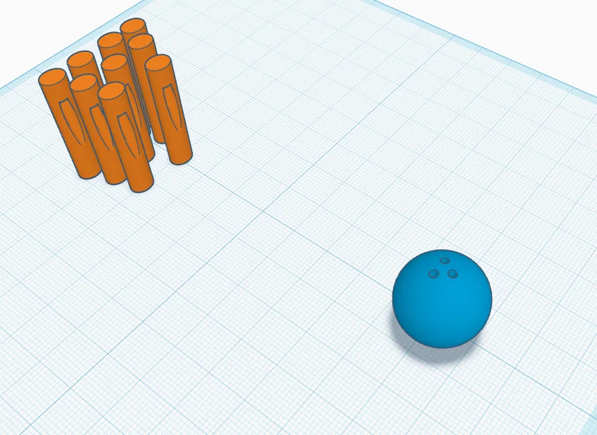 Bộ mô hình đồ chơi Bowling mini - Bản in 3D sáng tạo cho bàn làm việc - Image 1