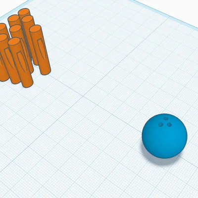 Bộ mô hình đồ chơi Bowling mini - Bản in 3D sáng tạo cho bàn làm việc