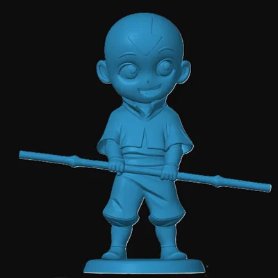 Mô hình Aang chibi (Avatar: The Last Airbender) trang trí bàn làm việc