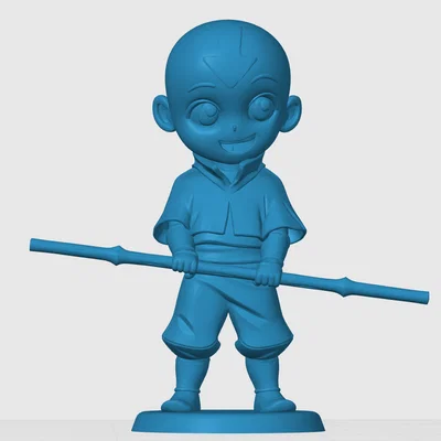 Mô hình Aang chibi (Avatar: The Last Airbender) trang trí bàn làm việc