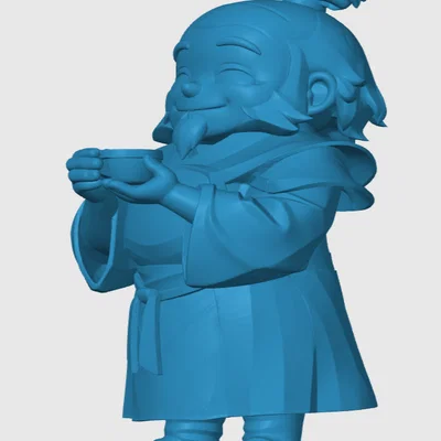 Mô hình Uncle Iroh phong cách Chibi - Đồ chơi in 3D độc đáo