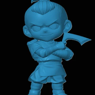 Mô hình Sokka Chibi đáng yêu từ Avatar: The Last Airbender (In 3D)