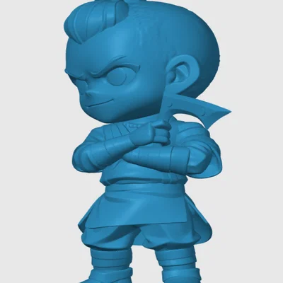 Mô hình Sokka Chibi đáng yêu từ Avatar: The Last Airbender (In 3D)