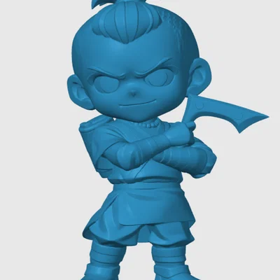 Mô hình Sokka Chibi đáng yêu từ Avatar: The Last Airbender (In 3D)