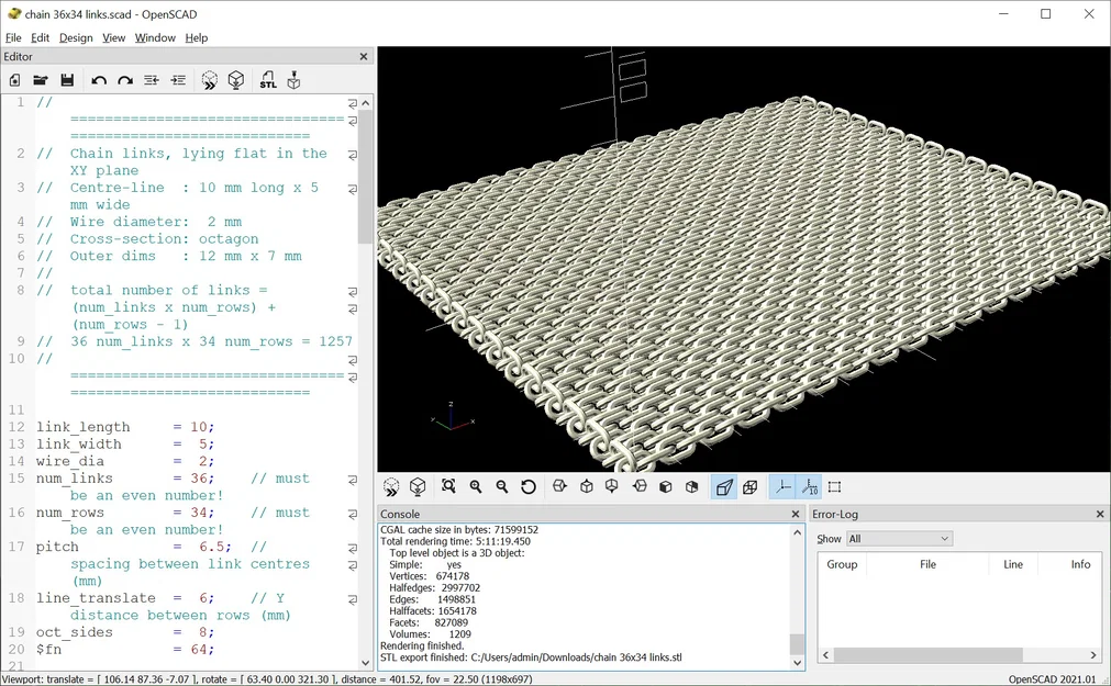 Mô hình xích 1000+ mắt - Tổng chiều dài 10m - Image 1
