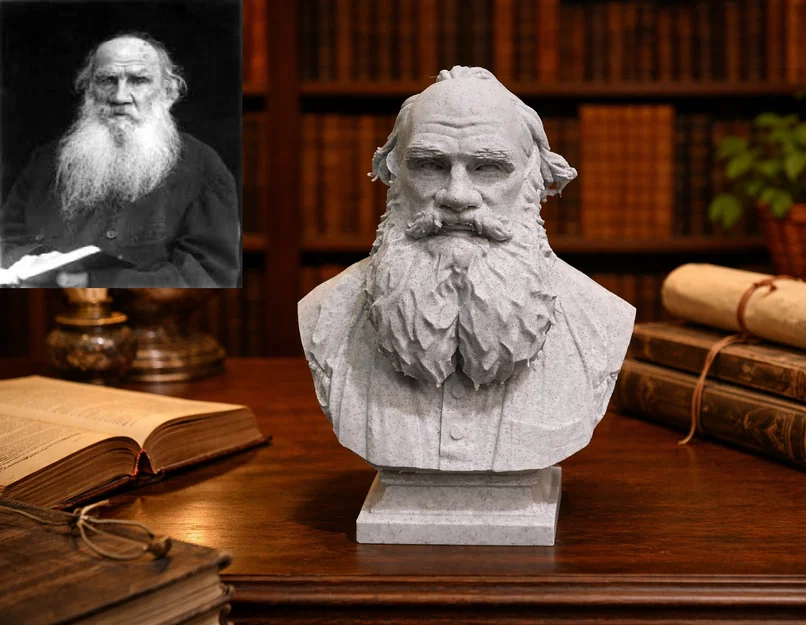 Tượng bán thân Lev (Léon) Nikolaïevitch Tolstoï - Image 1