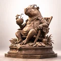Tượng Capybara Nghỉ Dưỡng Thư Giãn In 3D Độc Đáo - Thumbnail 1