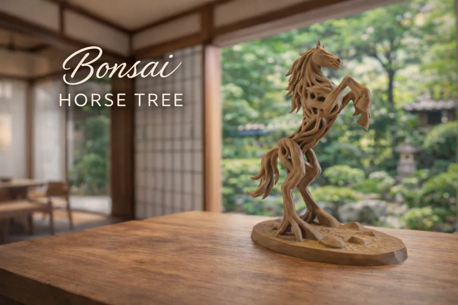 Mô hình Bonsai Ngựa (Bonsai Horse Tree) - Image 1