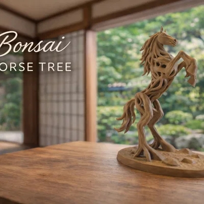 Mô hình Bonsai Ngựa (Bonsai Horse Tree)