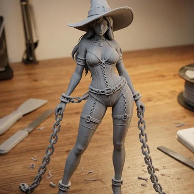 Mô hình phù thủy quyến rũ bị xiềng xích (Sexy Witch in Chains) STL
