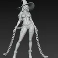 Mô hình phù thủy quyến rũ bị xiềng xích (Sexy Witch in Chains) STL - Thumbnail 3
