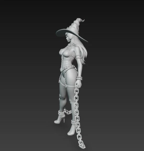 Mô hình phù thủy quyến rũ bị xiềng xích (Sexy Witch in Chains) STL - Image 5