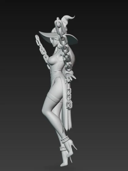 Mô hình phù thủy quyến rũ bị xiềng xích in 3D nghệ thuật - Image 2