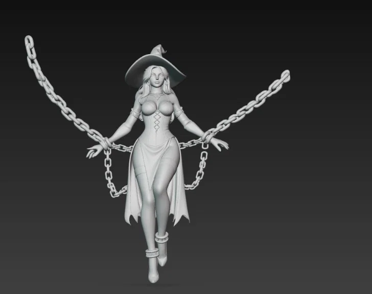 Mô hình phù thủy quyến rũ bị xiềng xích in 3D nghệ thuật - Image 3