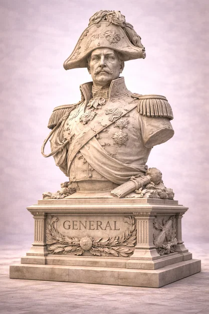 Mô hình tượng Tướng Quân (General Statue) in 3D nghệ thuật - Image 1