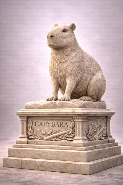 Tượng Capybara trang trí 3D - Mô hình chuột lang nước cực đáng yêu - Image 1