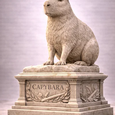 Tượng Capybara trang trí 3D - Mô hình chuột lang nước cực đáng yêu