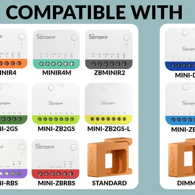 Giá đỡ DIN Rail cho thiết bị SONOFF MINI Extreme Series