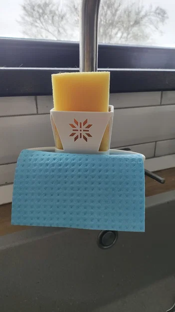 Giá đỡ miếng bọt biển và khăn lau có thể kẹp vòi nước - Image 2