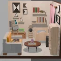 Mô hình phòng ngủ hiện đại (Room with Modern aesthetic) 3D Printing - Thumbnail 2