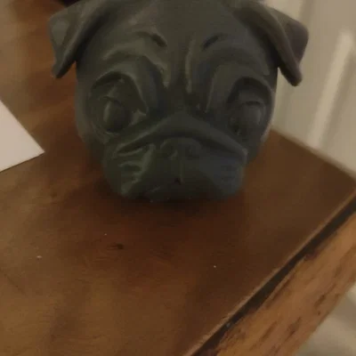 Móc khóa hình đầu chó Pug 3D bền đẹp cho mọi chùm chìa khóa