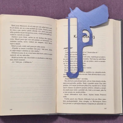 Đánh dấu trang sách hình súng (Bookmark) - Mẫu in 3D độc đáo