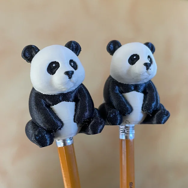 Mô hình gấu trúc Cute Panda gắn đầu bút chì đáng yêu (3D Print) - Image 1