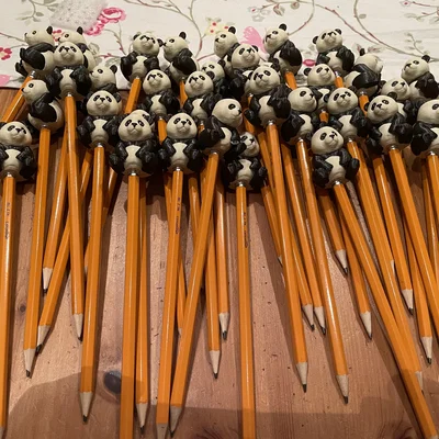 Mô hình gấu trúc Cute Panda gắn đầu bút chì đáng yêu (3D Print)