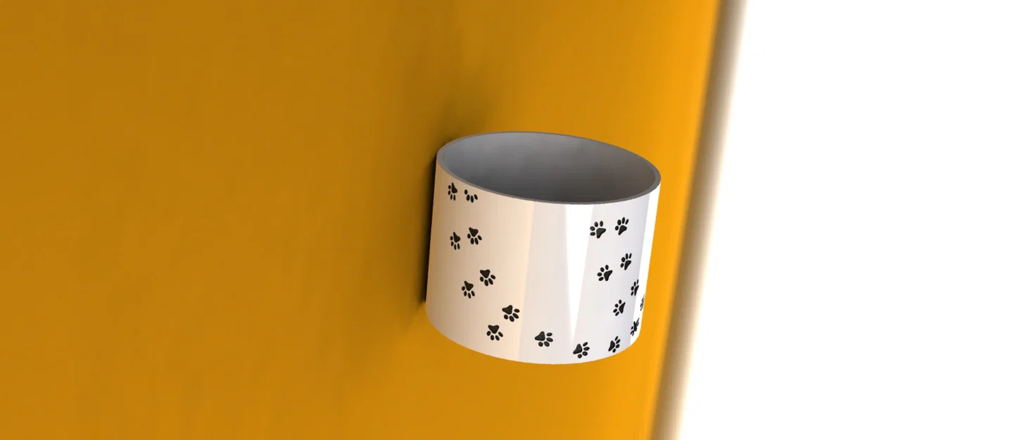 Chậu trồng cây họa tiết dấu chân mèo xinh xắn - File in 3D - Image 1